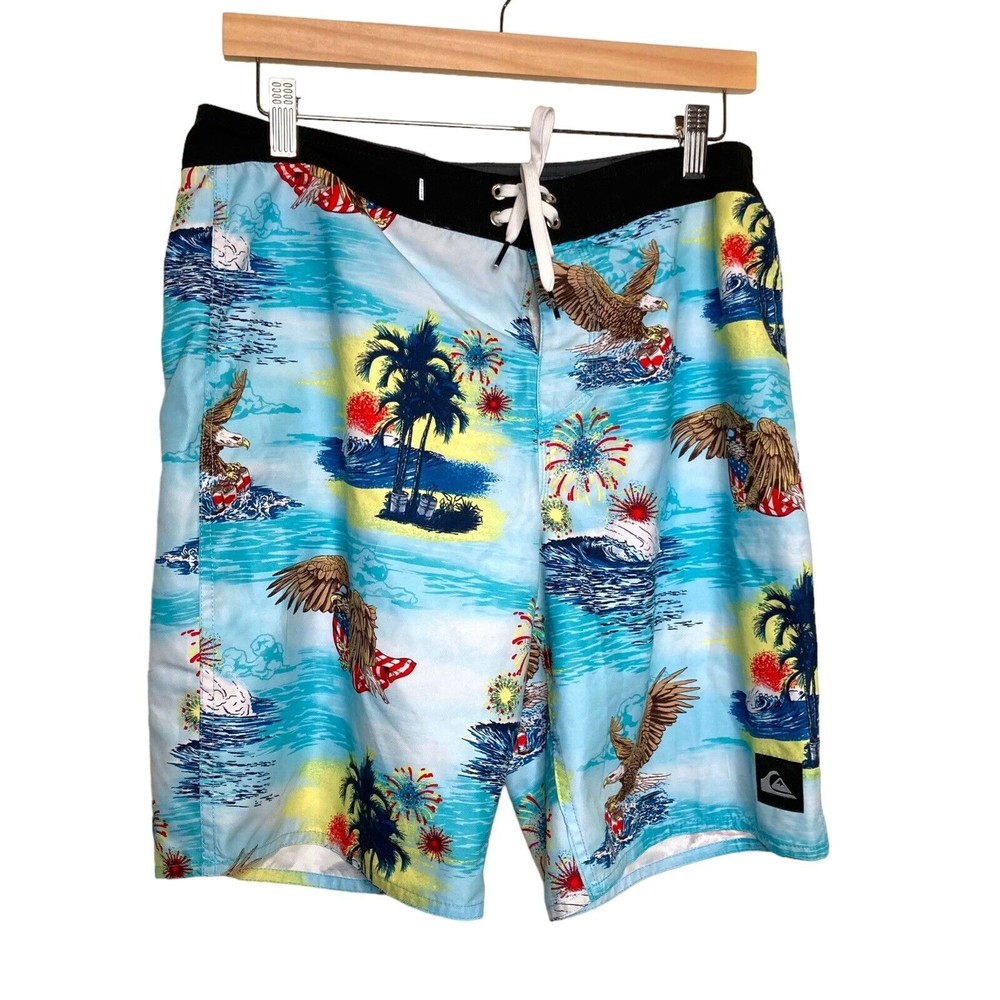 QUIKSILVER Men’s Everyday 4TH Eagle Swim Suit Board Shorts Size 32